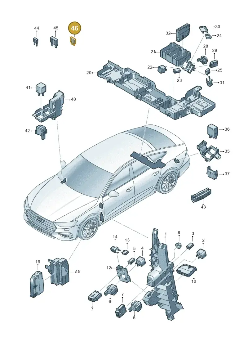 N01713121 — Audi A7 (2021-) diagram 435937000, position 46