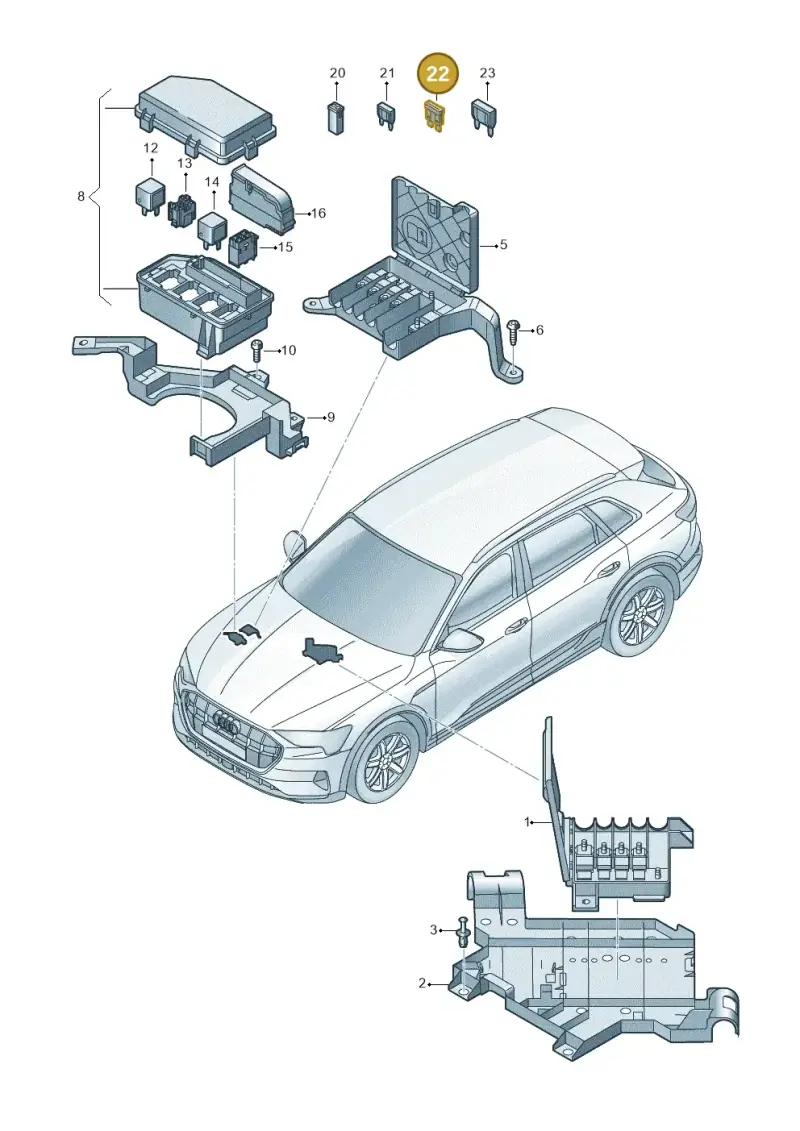 N01713121 — Audi Q8 e-tron (2018-2025) diagram 586937200, position 22