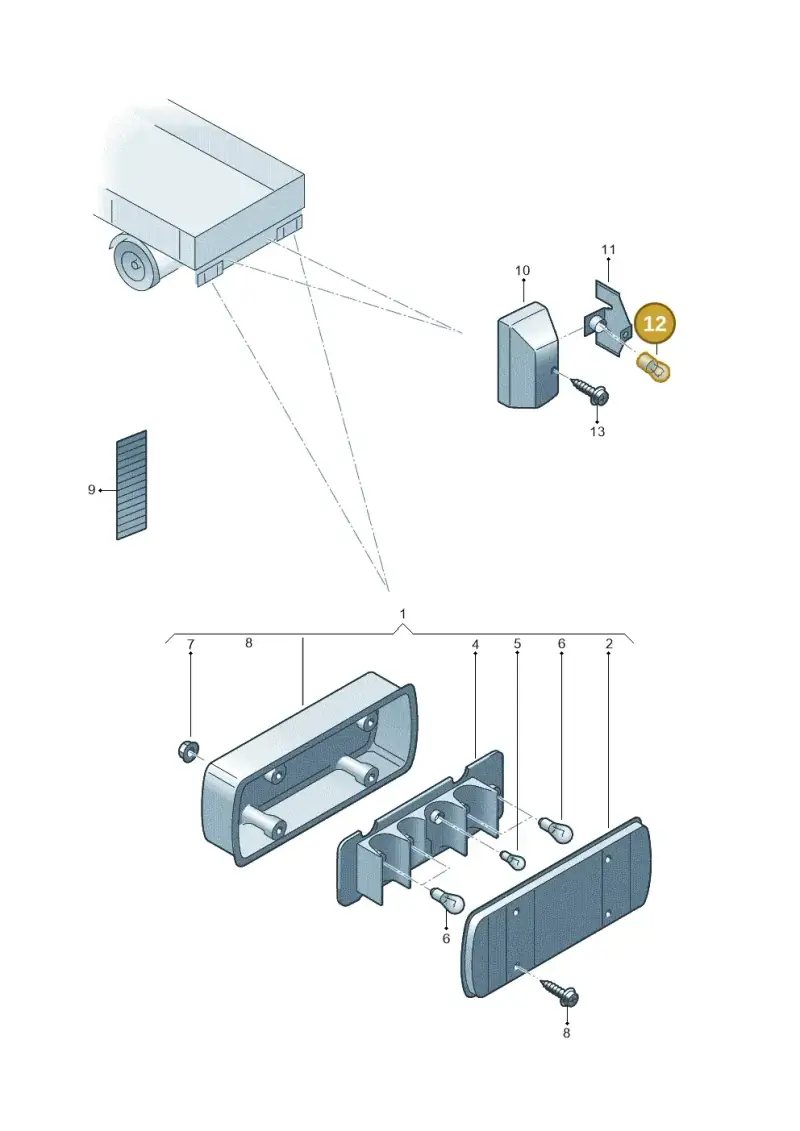 N0177192 — Volkswagen Transp. dropside (2011-2015) diagram 732945000, position 12
