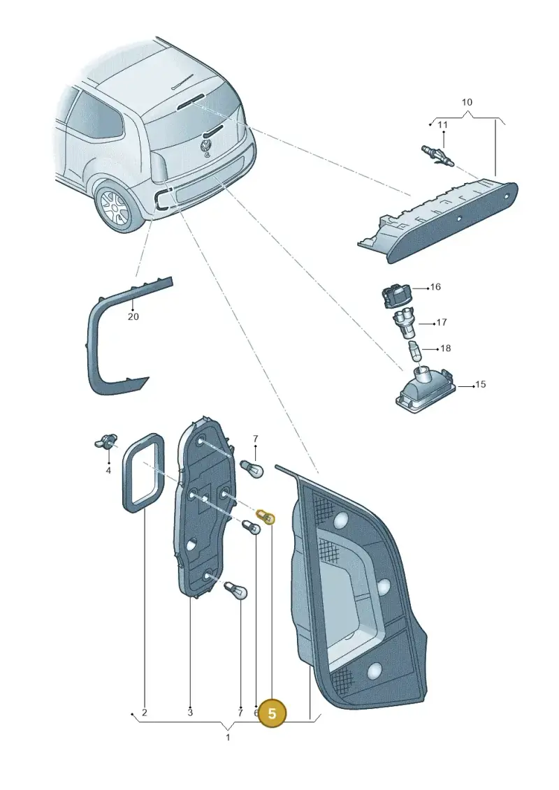 N0177192 — Volkswagen E-up! (2013-2016) diagram 772945000, position 5