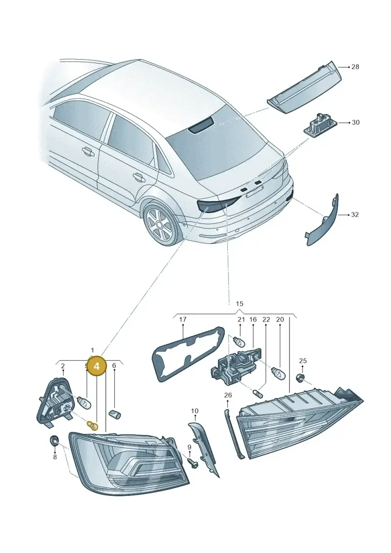 N0177197 — Audi A3 Sportback (2012-2016) diagram 745945020, position 4