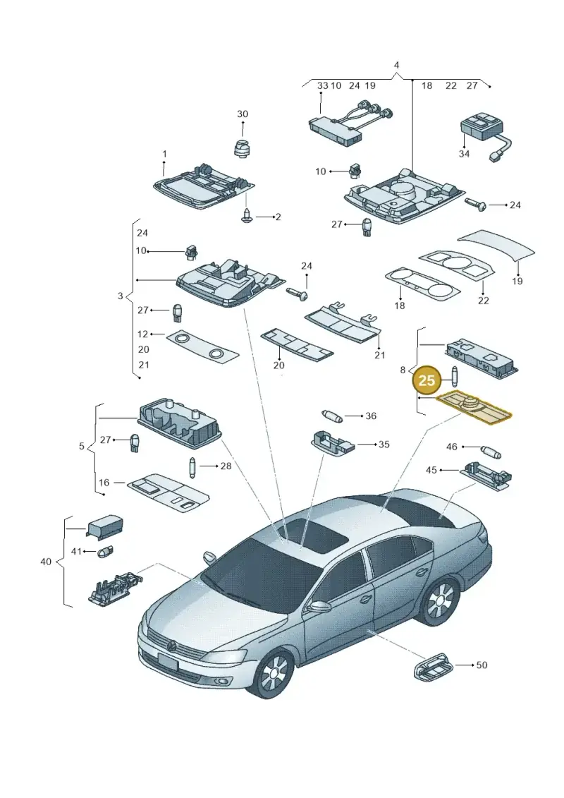 N0177262 — Volkswagen Jetta 1.4 (2013-2015) diagram 692947000, position 25