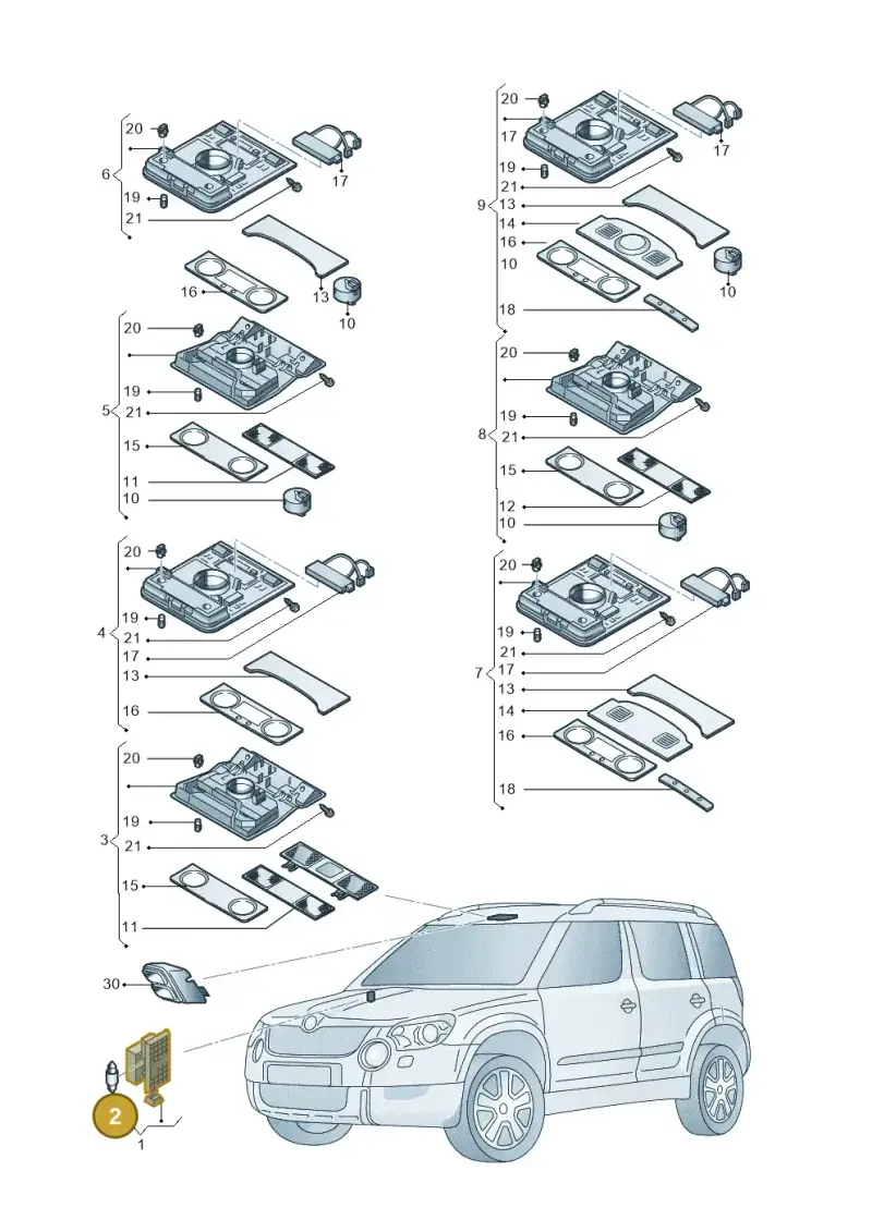 N0177262 — Skoda Yeti (2013-2017) diagram 779947020, position 2