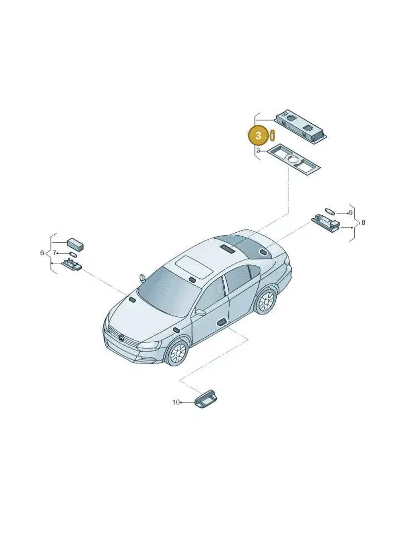 N0177262 — Volkswagen Jetta 1.4 (2014-2017) diagram 856947100, position 3
