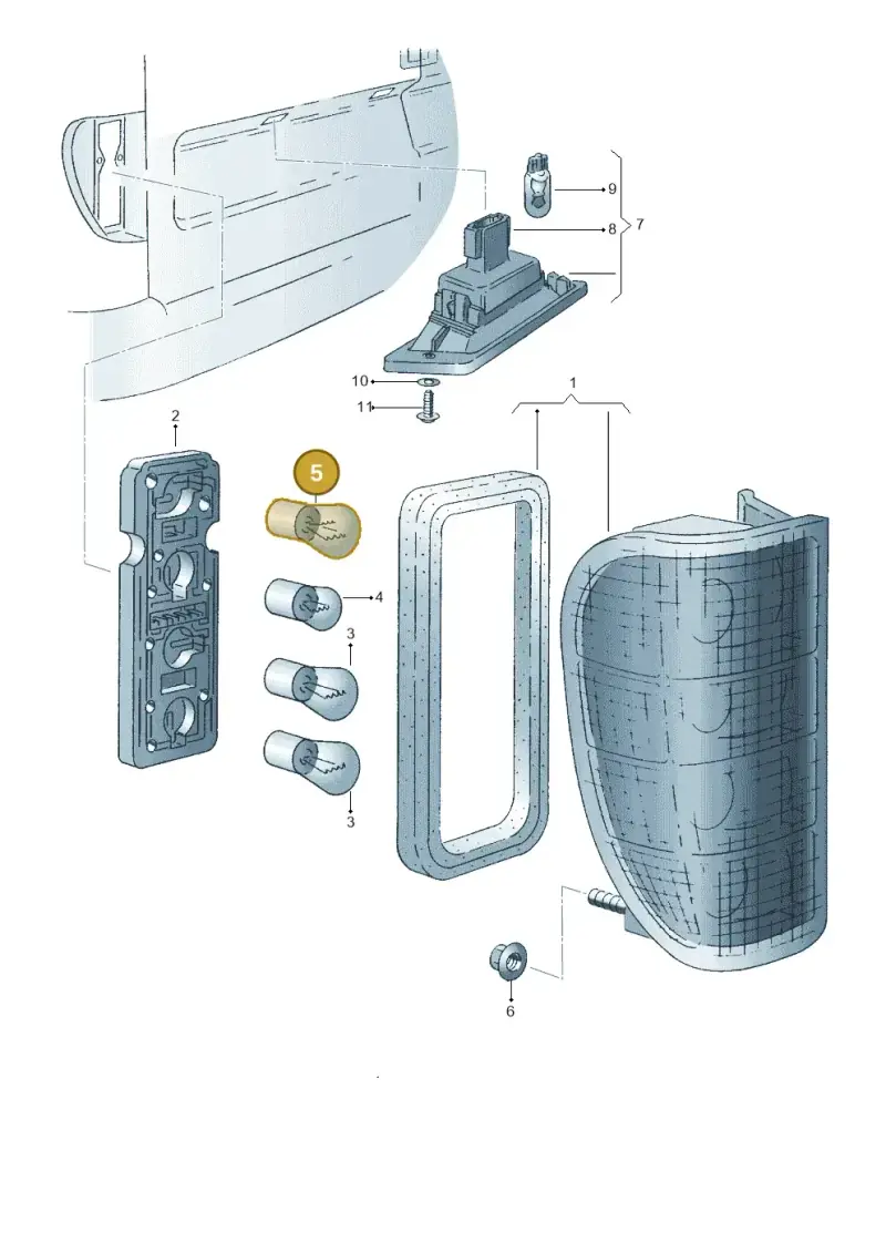 N0177382 — Volkswagen CADDY-KOMBI/KASTENW.   06> (2005-) diagram 173945100, position 5