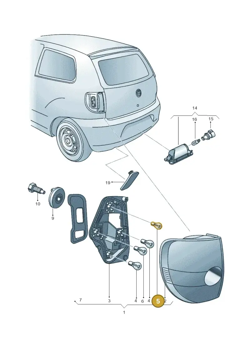 N0177382 — Volkswagen FOX                  M.05> (2005-) diagram 357945000, position 5