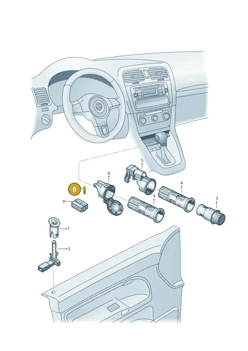 N0177512 — Volkswagen Polo 1.4 BlueMotion (2014-2017) diagram 672919200, position 8