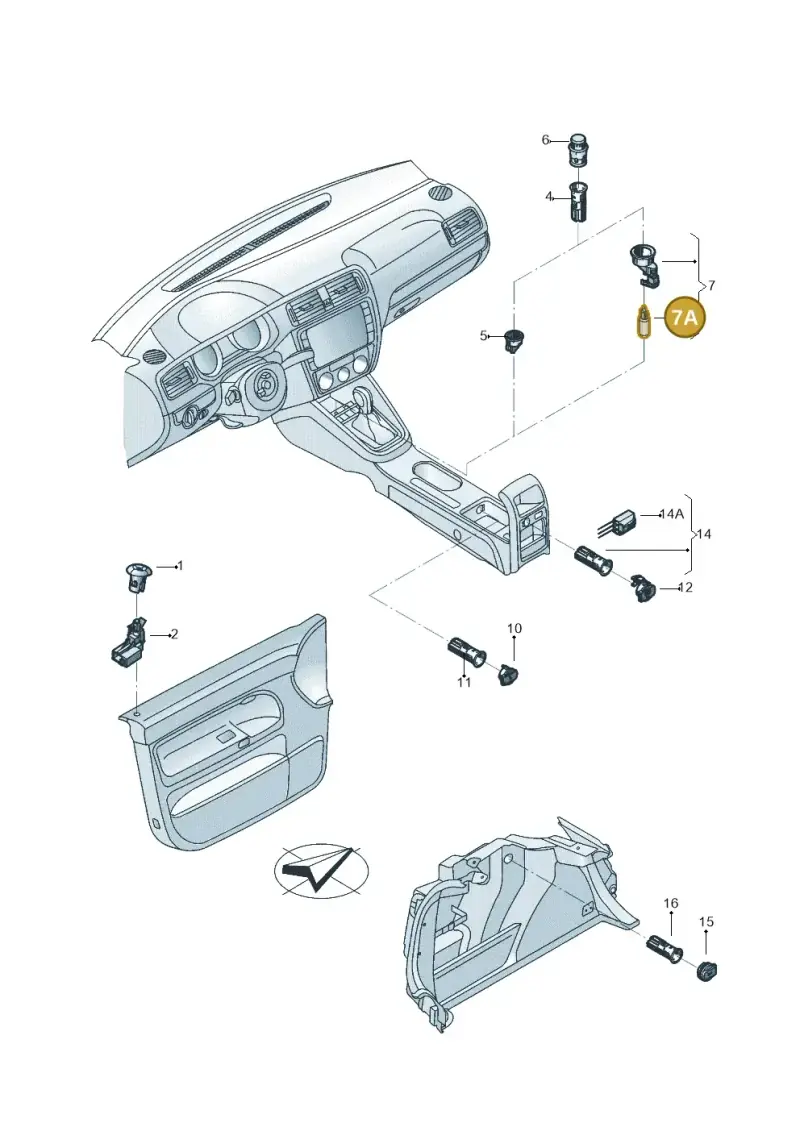N0177512 — Volkswagen Jetta 1.6 (2014-2018) diagram 854919020, position 7A