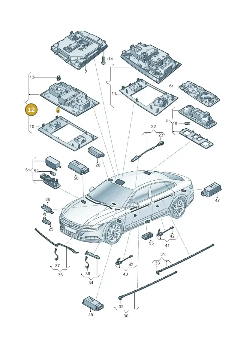 N01775310 — Volkswagen Arteon (2017-2025) diagram 828947000, position 12