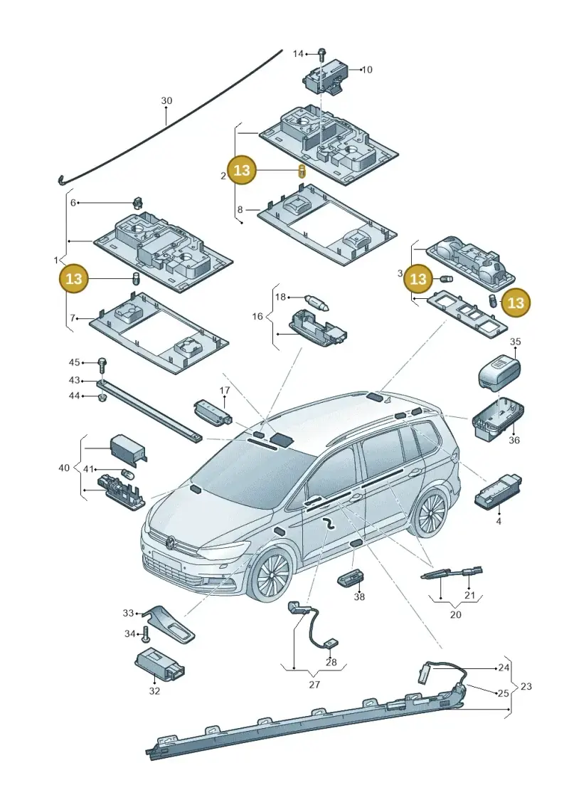 N01775310 — Volkswagen Touran (2015-2025) diagram 869947000, position 13