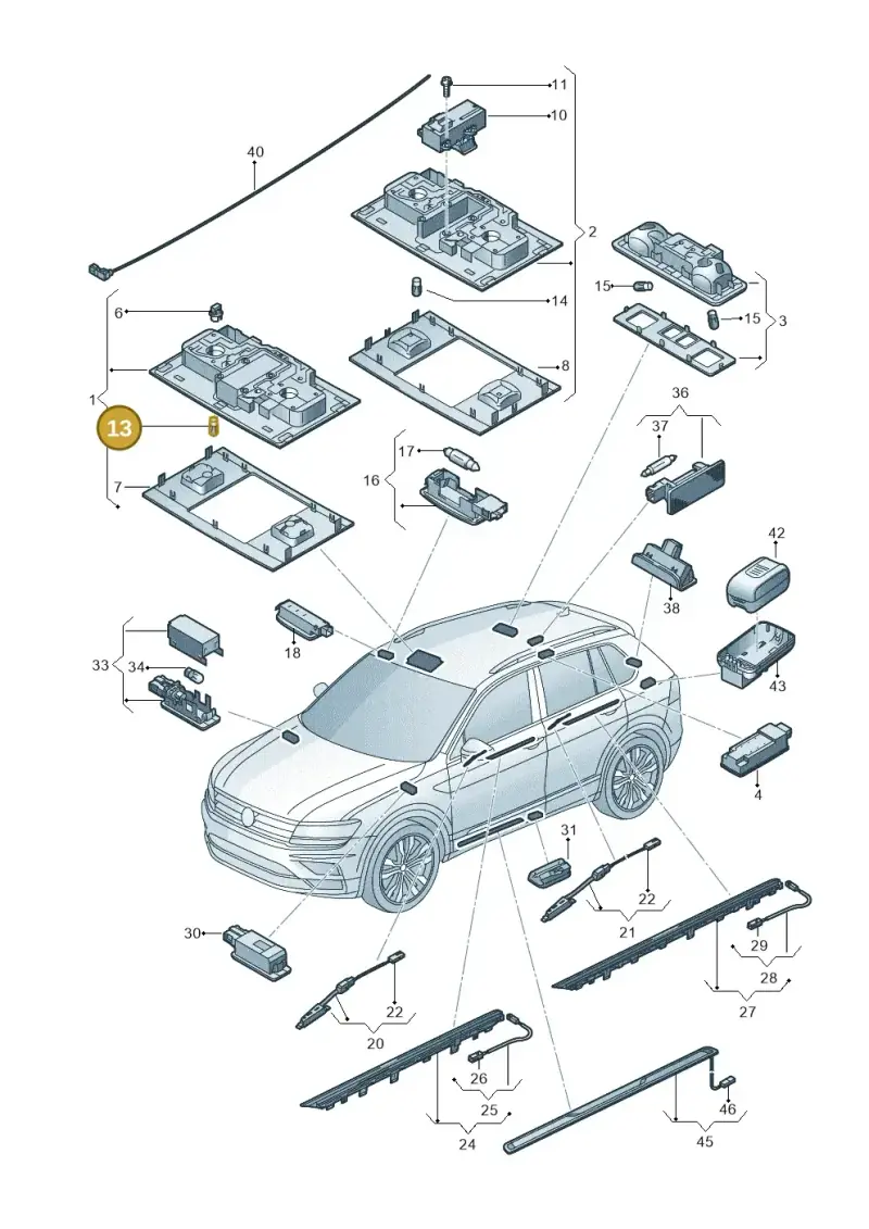 N01775310 — Volkswagen Tiguan (2016-2024) diagram 884947000, position 13