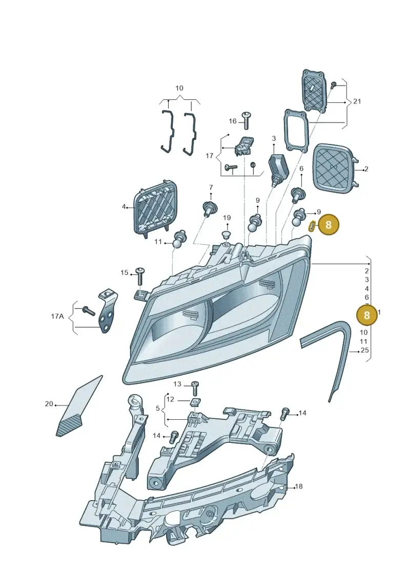 N0177539 — Audi Q5 qu. 2.0 TDI (2008-2012) diagram 647941000, position 8