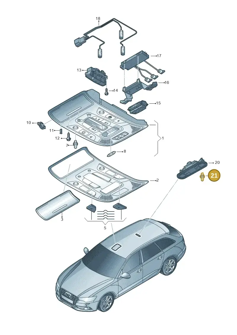 N0177539 — Audi A6 Avant (2012-2018) diagram 738947000, position 21