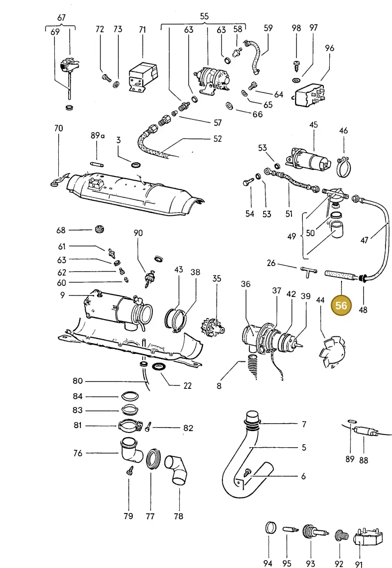 N0180141 — Volkswagen Type 3 (1961-1973) diagram 033038200, position 56