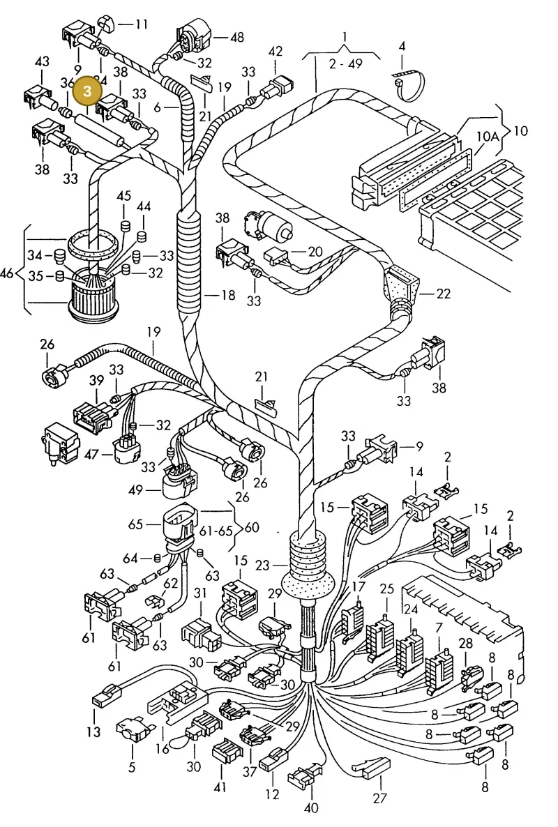 N0180141 — Volkswagen Golf/Ecomatic          95 (1994-1995) diagram 121971240, position 3
