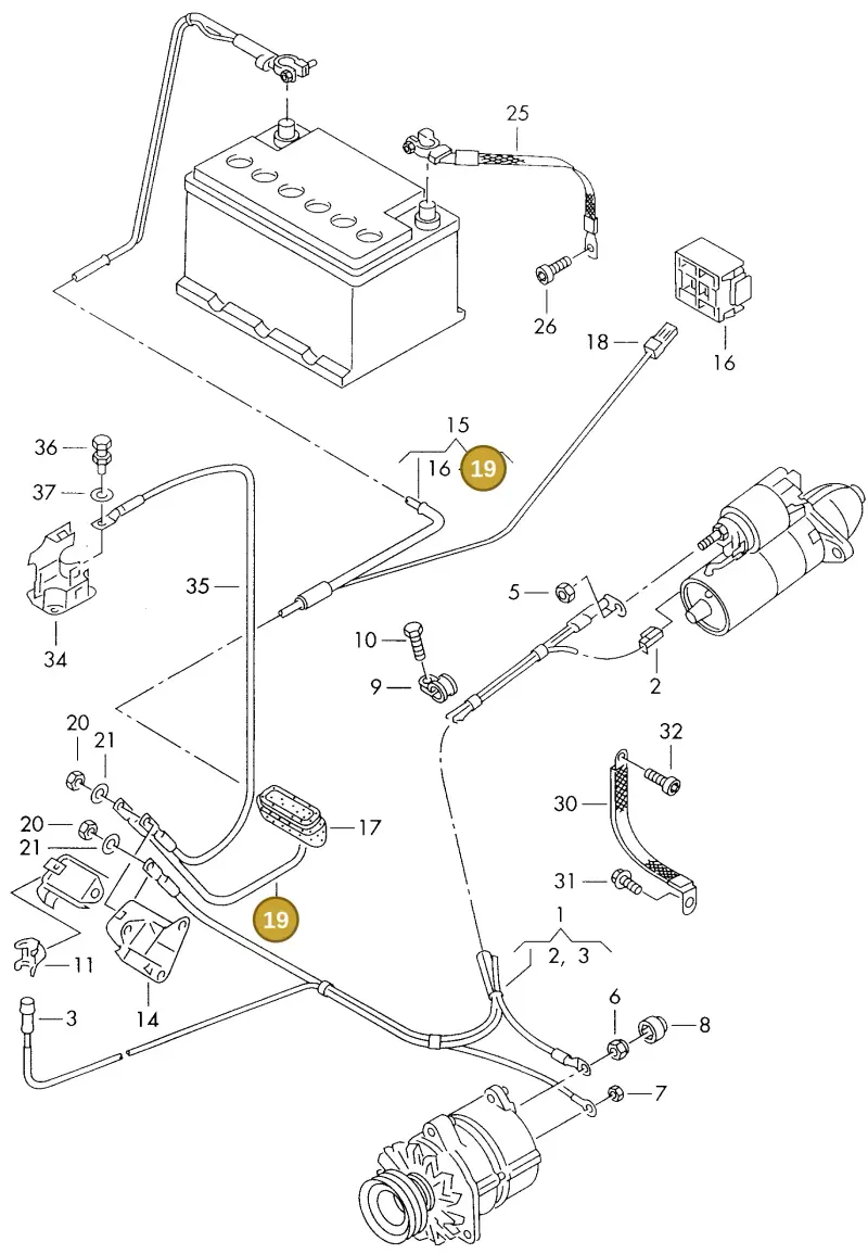 N0180141 — Audi A8 quattro (1999-2002) diagram 153972040, position 19