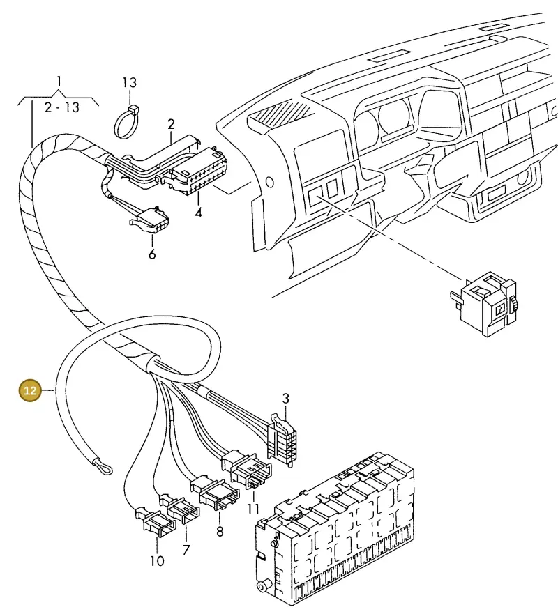 N0180141 — Volkswagen TRANSPORTER SYNCRO (1996-2003) diagram 179971820, position 12