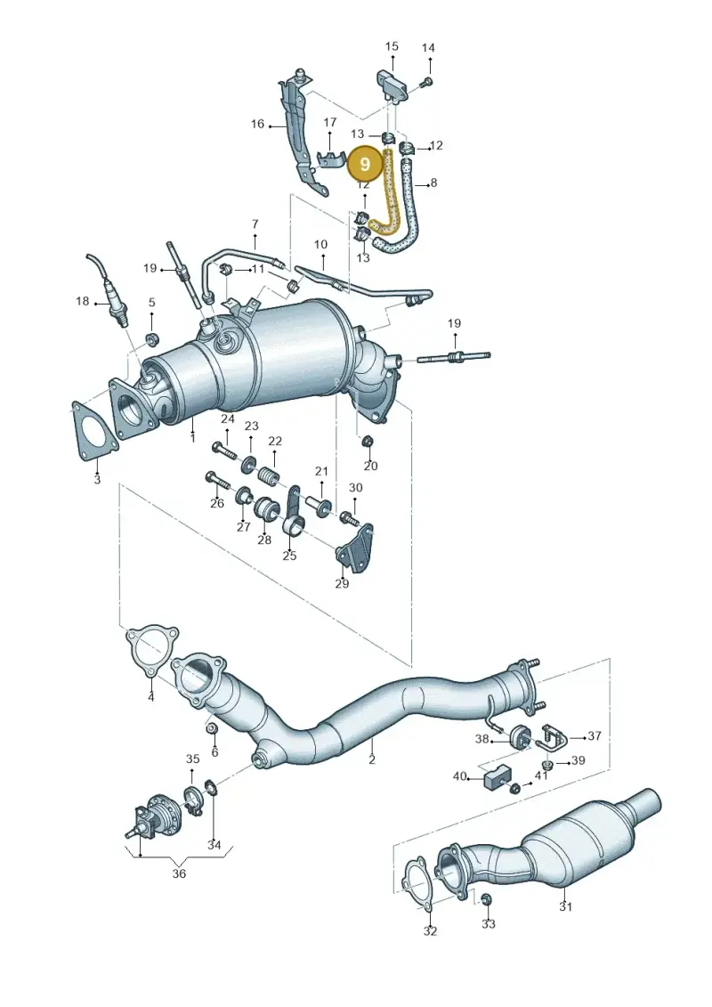 N0180466 — Audi Q5 qu. 2.0 TDI (2012-2017) diagram 647253550, position 9