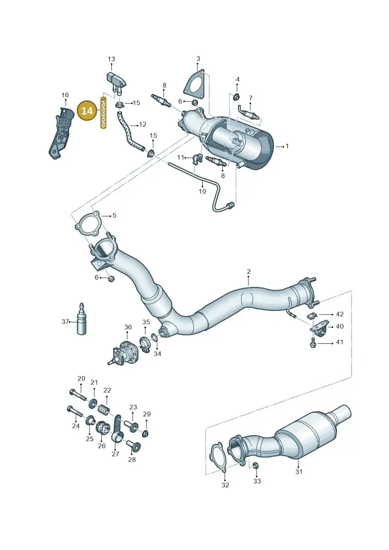 N0180466 — Audi A7 Sportback (2014-2018) diagram 798253680, position 14