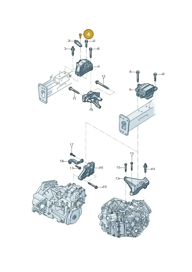 N01950213 — Volkswagen Jetta 1.6 (2014-2018) diagram 801199400, position 4