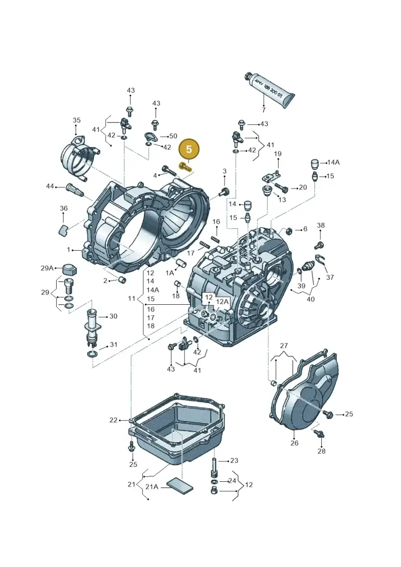 N0195036 — Volkswagen SHARAN/4MOTION (2005-) diagram 245321500, position 5