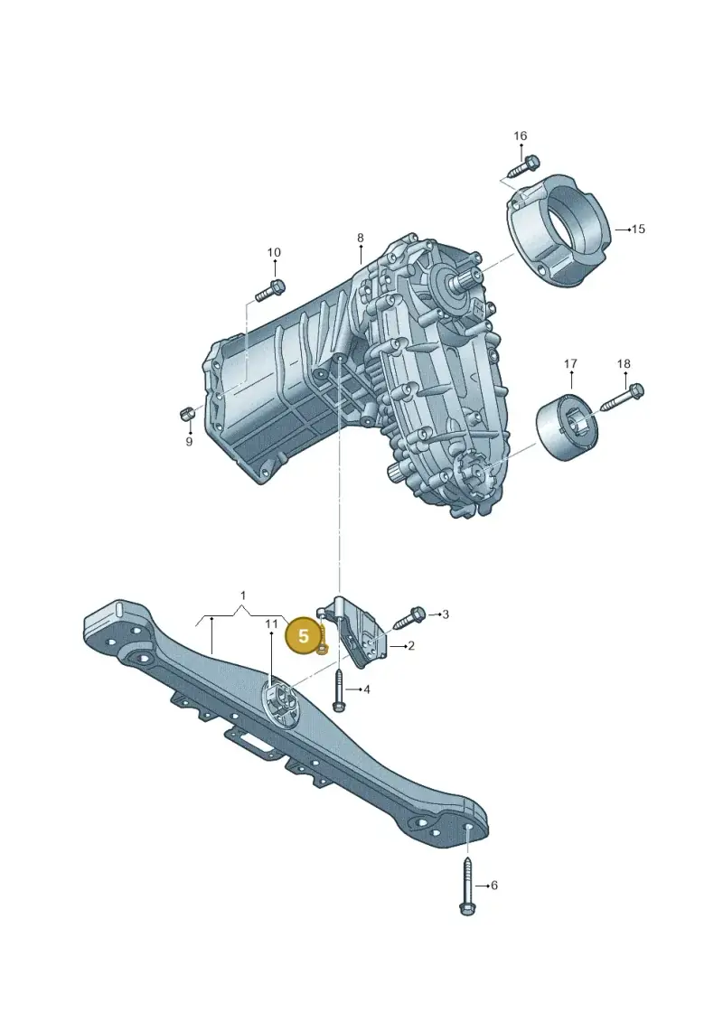 N0195038 — Volkswagen Touareg BlueMotion (2014-2018) diagram 693341460, position 5