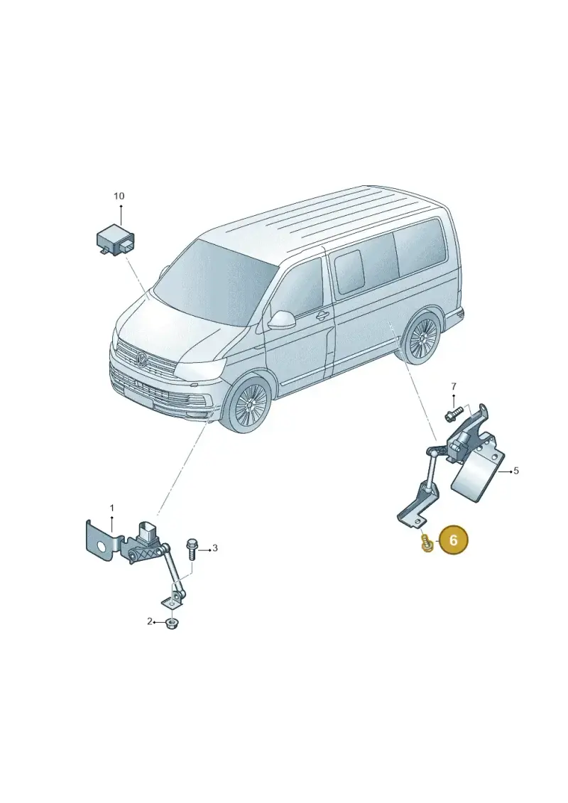 N0195268 — Volkswagen Caravelle (2015-2019) diagram 861941350, position 6