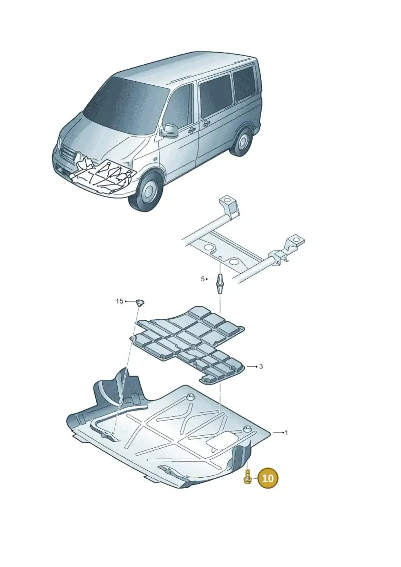 N0195306 — Volkswagen Transport. multivan (2019-2024) diagram 410805100, position 10