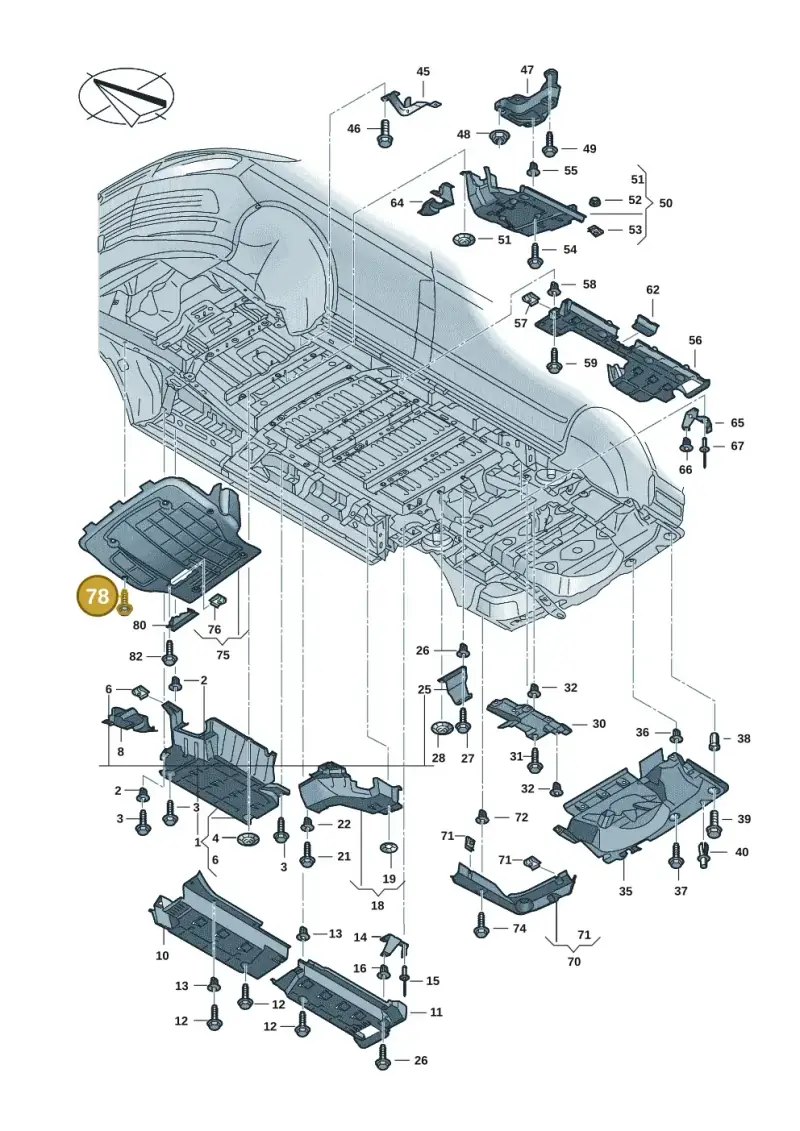 N0195306 — Volkswagen Transport. multivan (2019-2024) diagram 7em825000, position 78