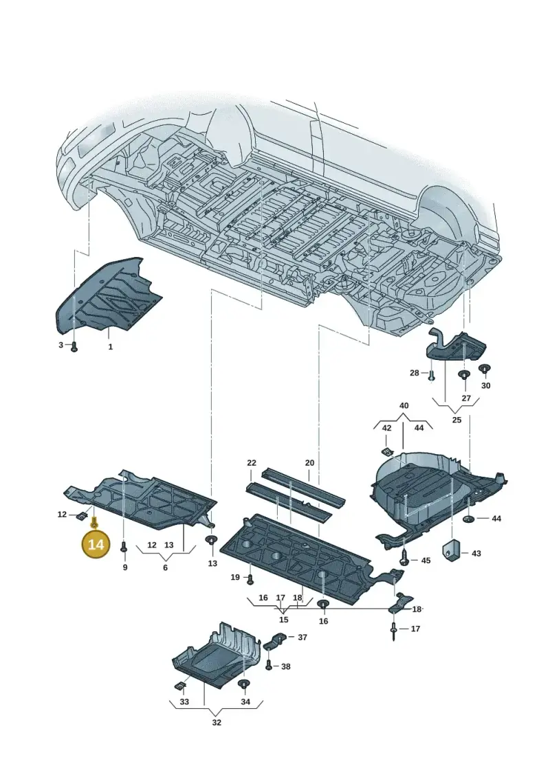 N0195306 — Volkswagen Multivan (2021-) diagram 7t0825000, position 14