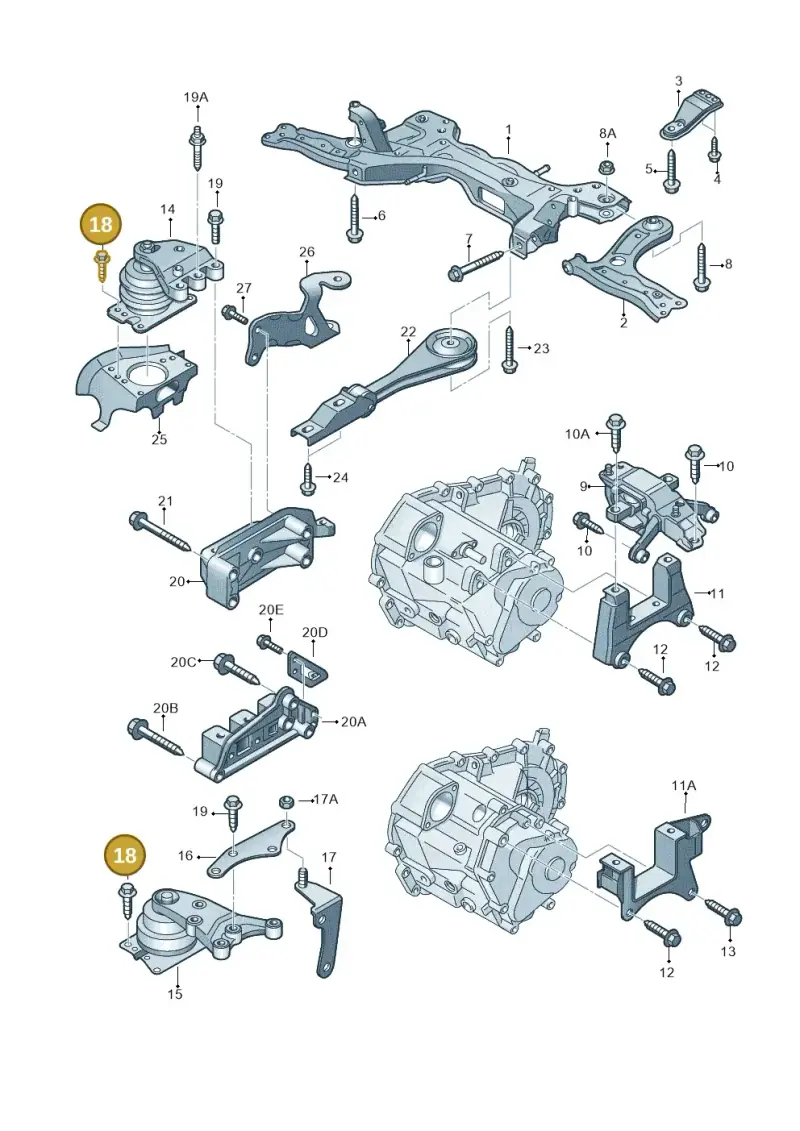 N0195339 — Volkswagen Polo (2012-2014) diagram 747199250, position 18