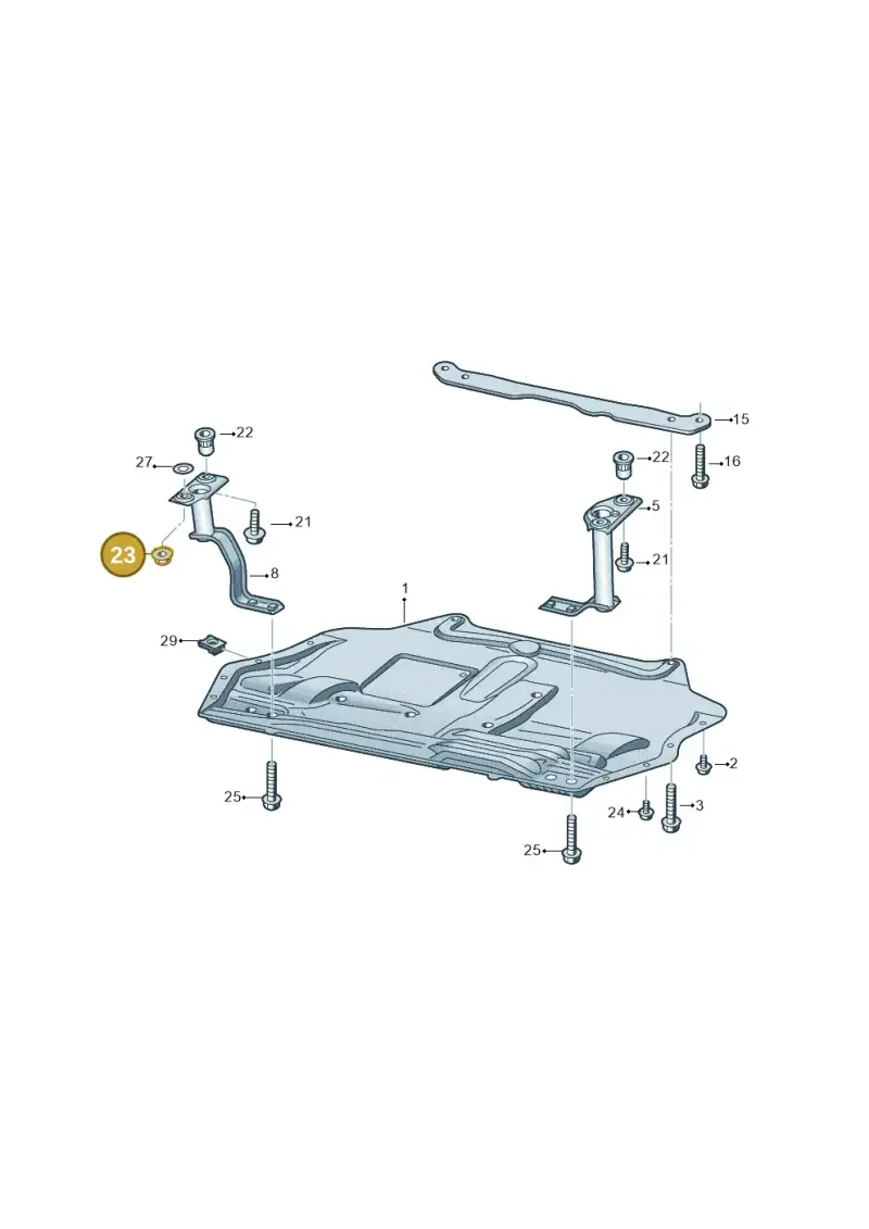 N0197006 — Volkswagen Caddy kombi (2015-2020) diagram 866825020, position 23