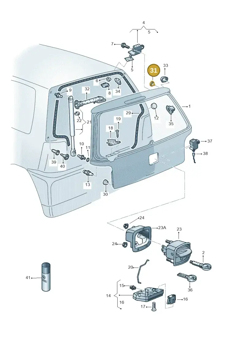 N0200223 — SEAT AROSA (2003-2004) diagram 232827300, position 31