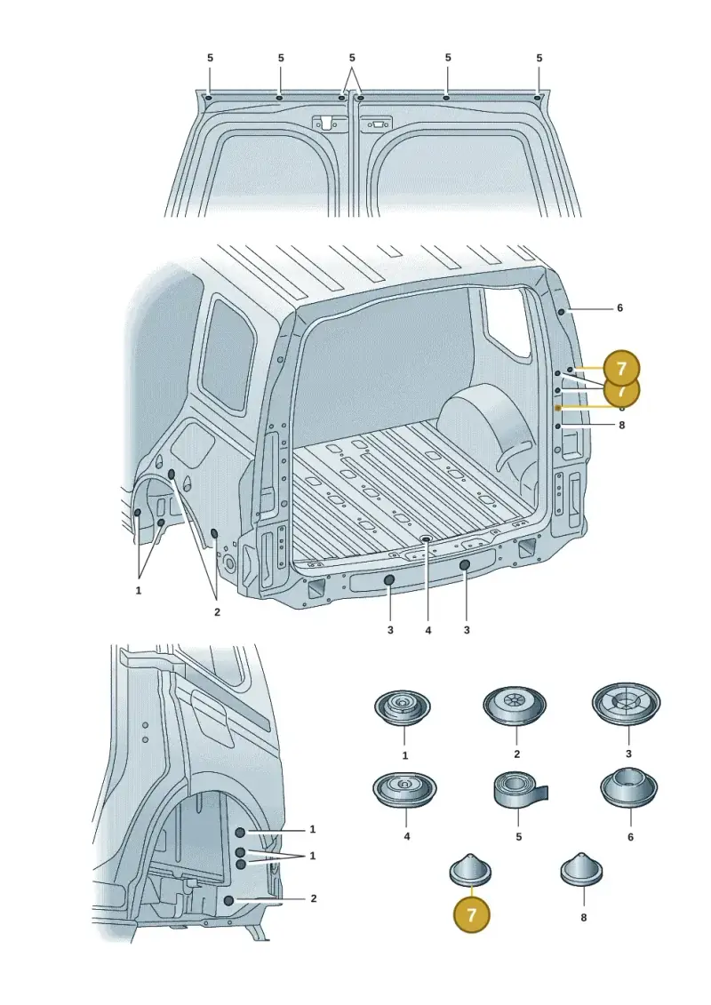 N0200241 — Volkswagen Caddy Maxi Kombi (2020-2024) diagram 2ka803036, position 7