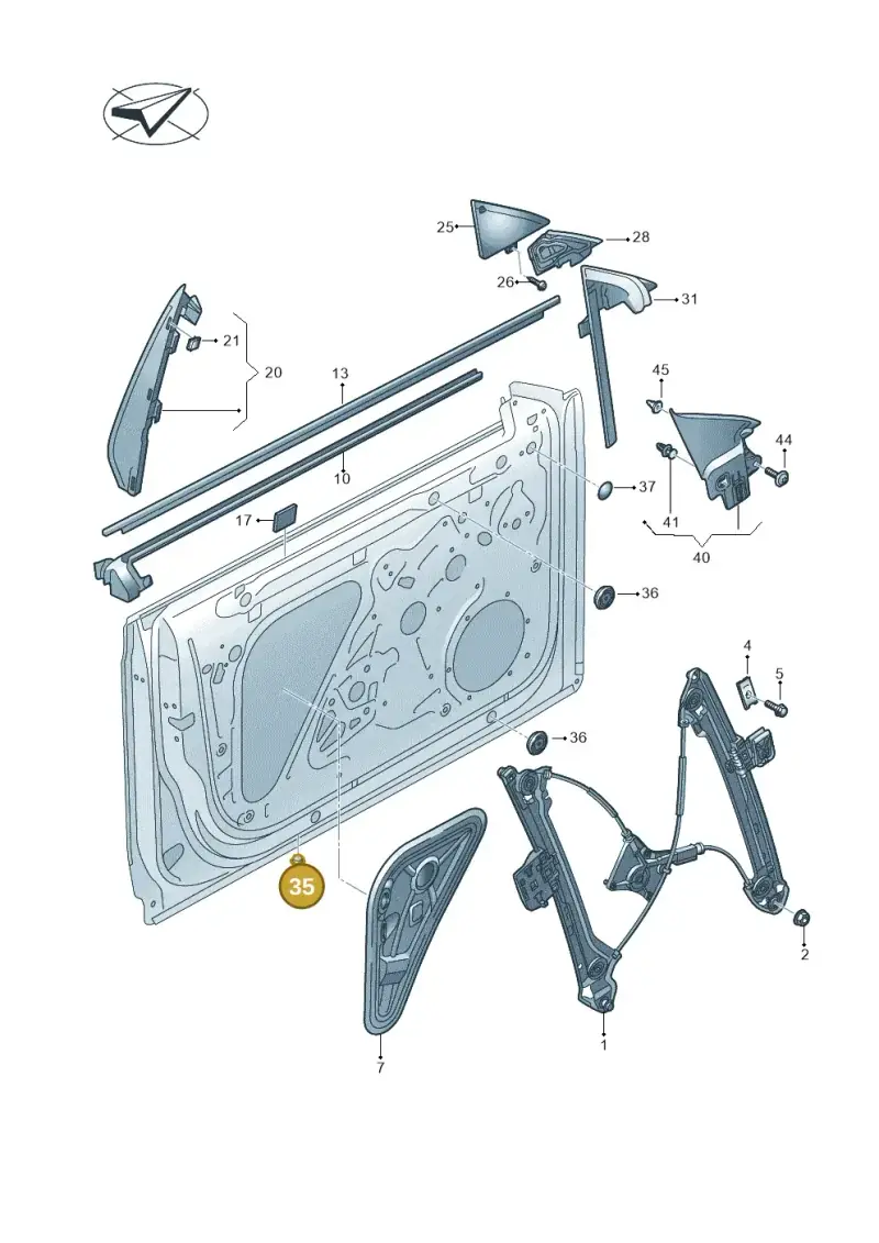 N0200241 — Volkswagen Arteon (2017-2023) diagram 828837600, position 35