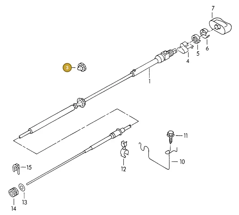 N0200271 — Volkswagen GOLF VAR./VENTO (1996-1999) diagram 121711650, position 3