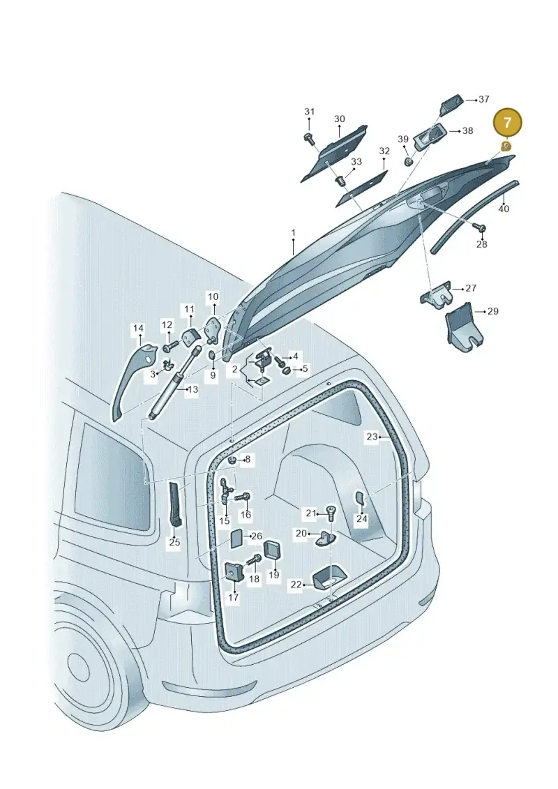 N0200321 — Volkswagen Sharan BlueMotion (2015-2022) diagram 689827000, position 7