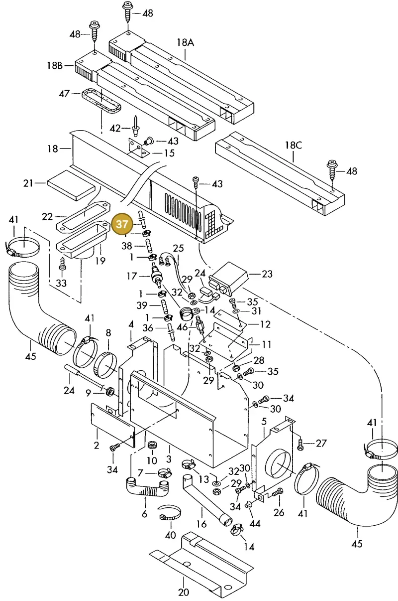 N0201505 — Volkswagen LT, LT 4X4 (2003-2006) diagram 176261300, position 37