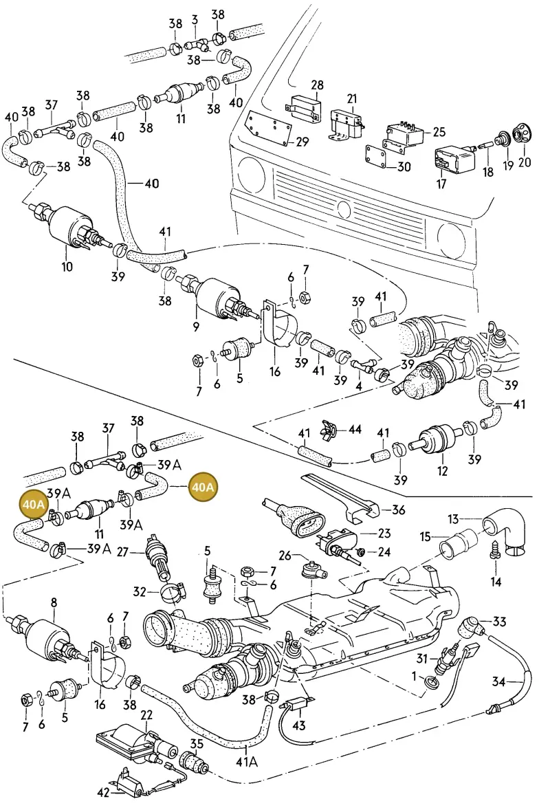 N0202821 — Volkswagen Vanagon (1979-1985) diagram 004041200, position 40A