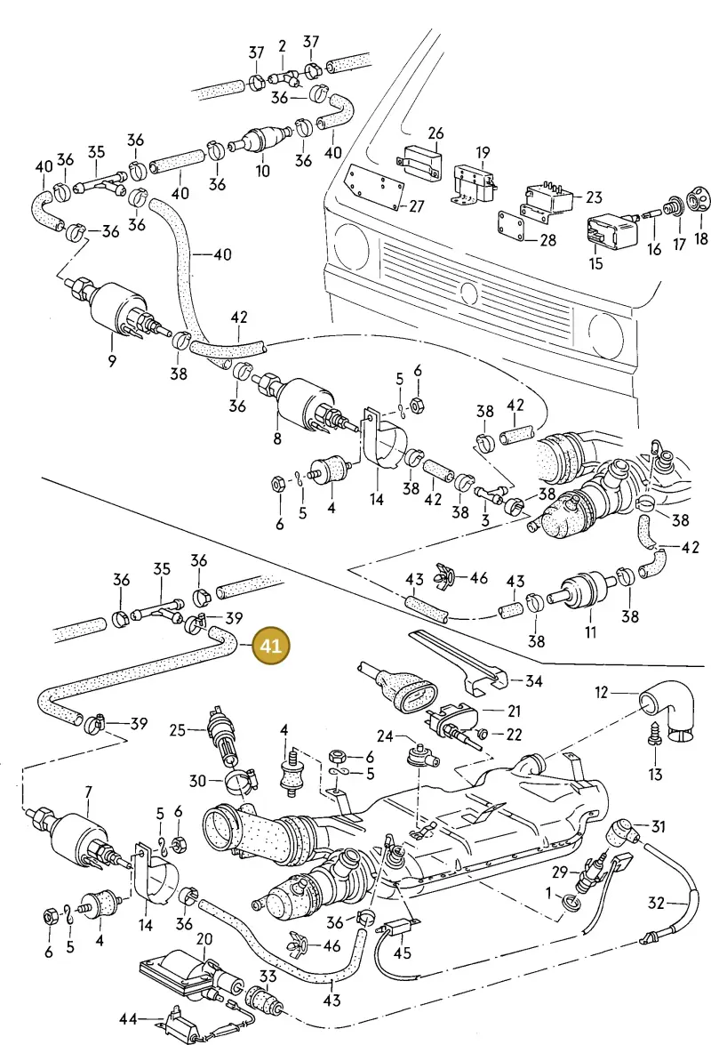 N0202821 — Volkswagen Vanagon syncro (1985-1992) diagram 004041210, position 41