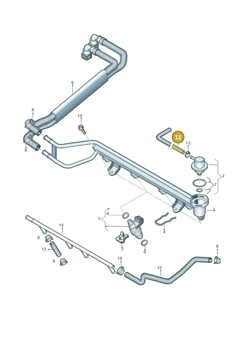 N02035327 — Volkswagen Jetta (2014-2017) diagram 194133500, position 11
