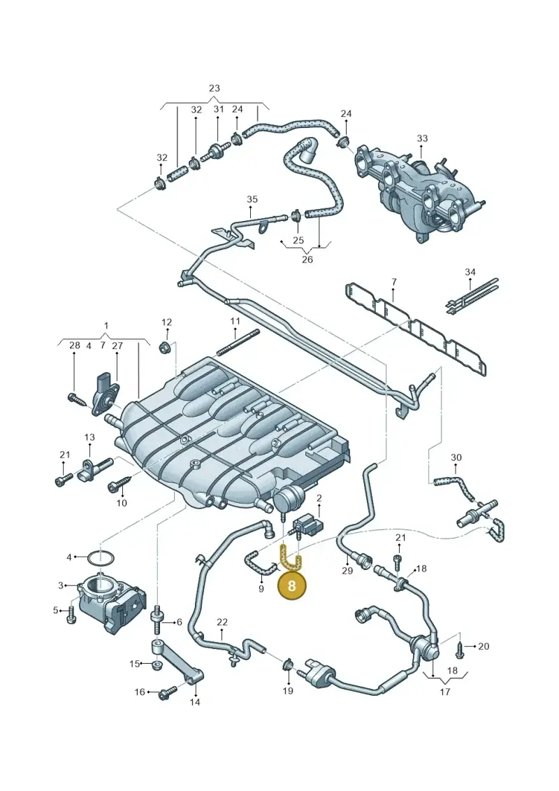 N02035327 — Volkswagen New beetle (2011-2016) diagram 634133300, position 8