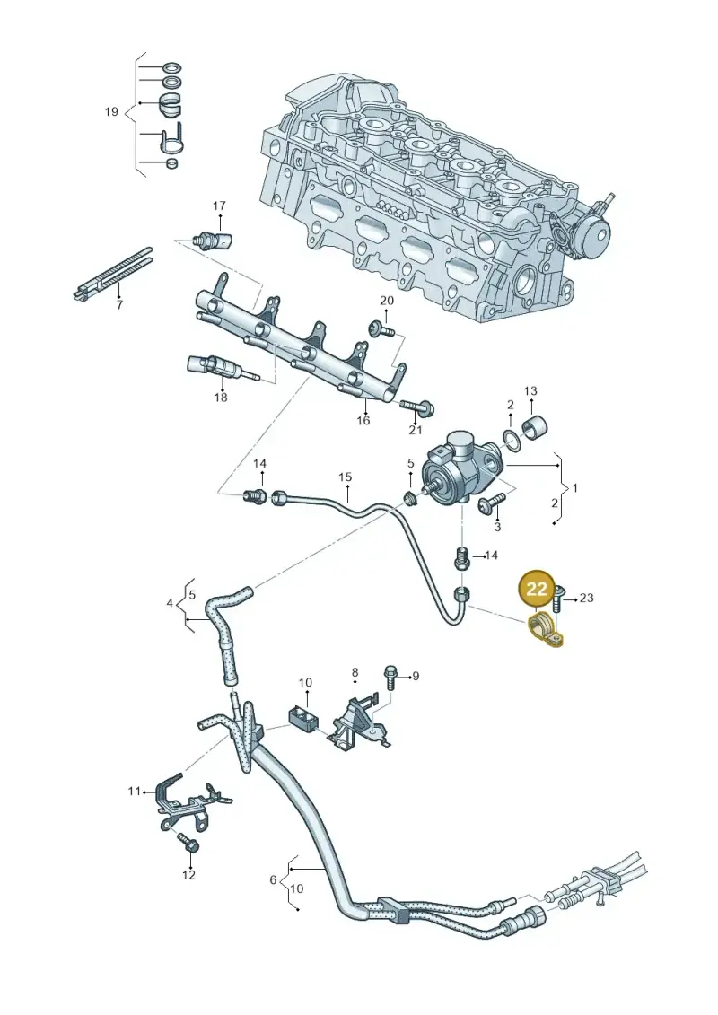 N0206098 — Volkswagen Amarok twin cab (2016-2022) diagram 683133600, position 22
