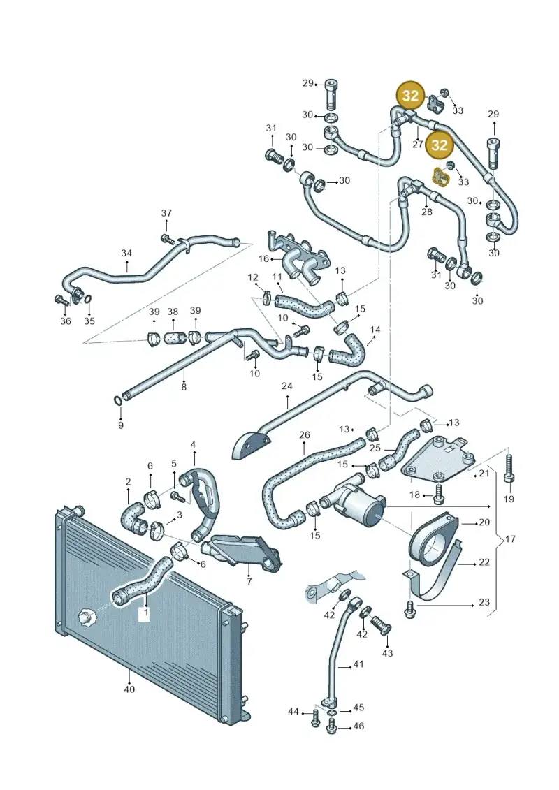 N0206515 — Audi RS6 qu. (2003-2004) diagram 290121680, position 32