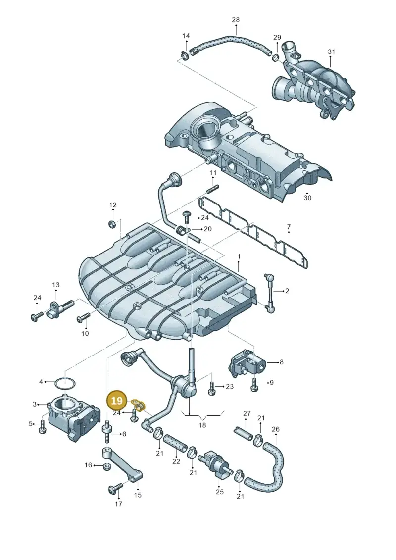 N0206515 — Volkswagen GOLF VARIANT           07> (2007-) diagram 420133350, position 19