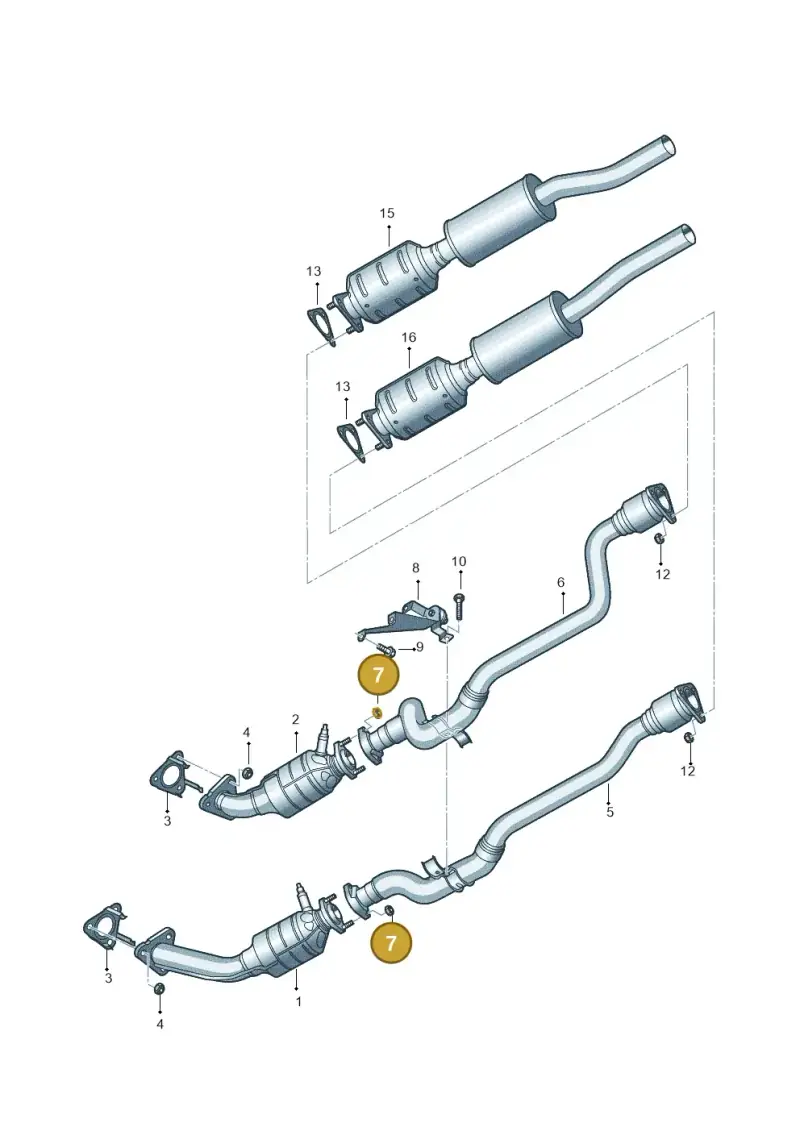 N02214616 — Volkswagen PHAETON                08> (2007-) diagram 258253700, position 7
