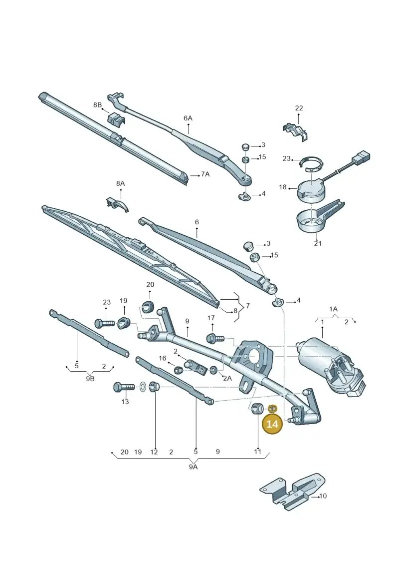 N02214811 — Volkswagen PASSAT/4MOTION/W8 (2002-2005) diagram 404955000, position 14