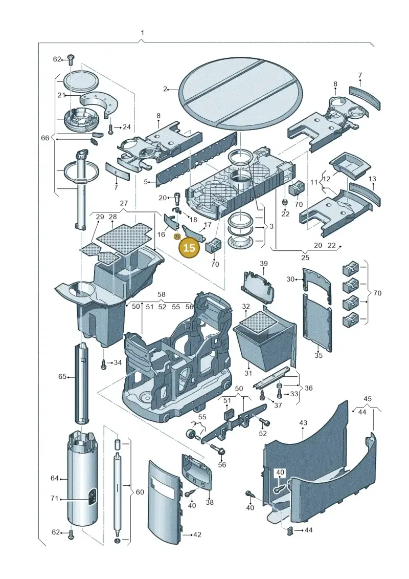 N0221544 — Volkswagen Caravelle (2015-2019) diagram 410861200, position 15