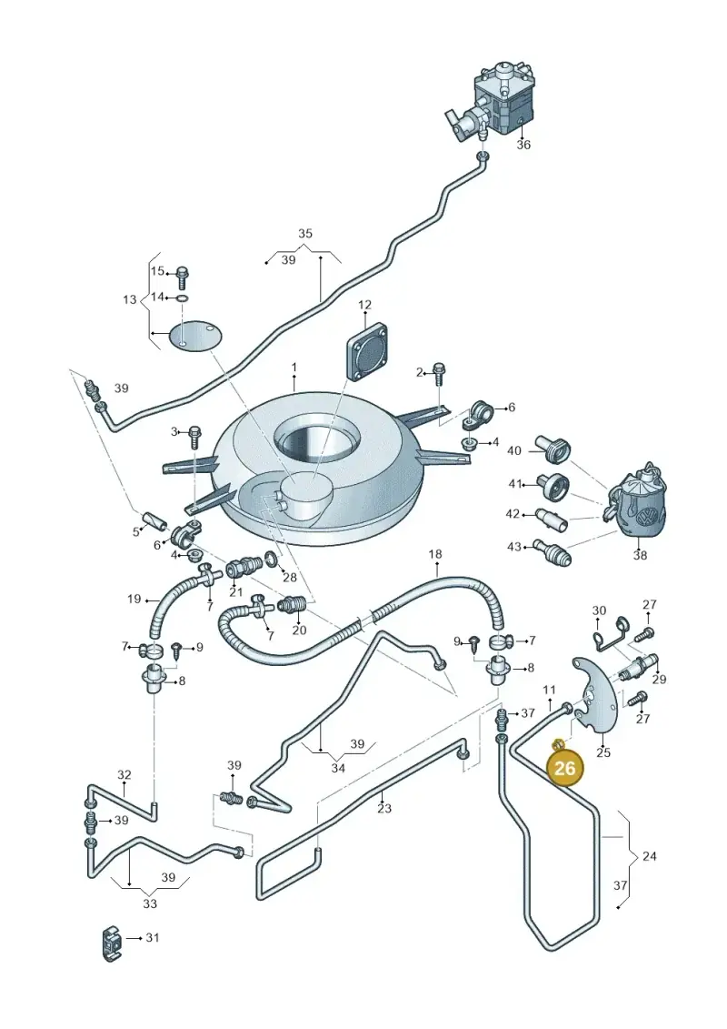 N0221544 — Volkswagen Golf Plus (2011-2014) diagram 649201090, position 26