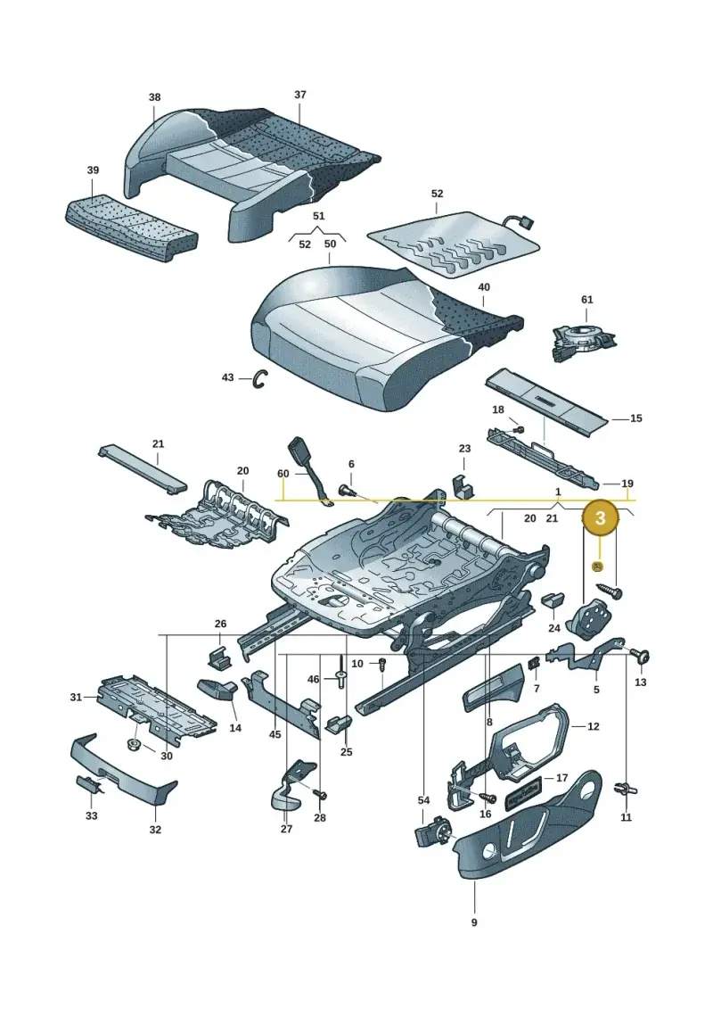 N02300311 — Volkswagen Passat estate (2023-) diagram 3j0881000, position 3